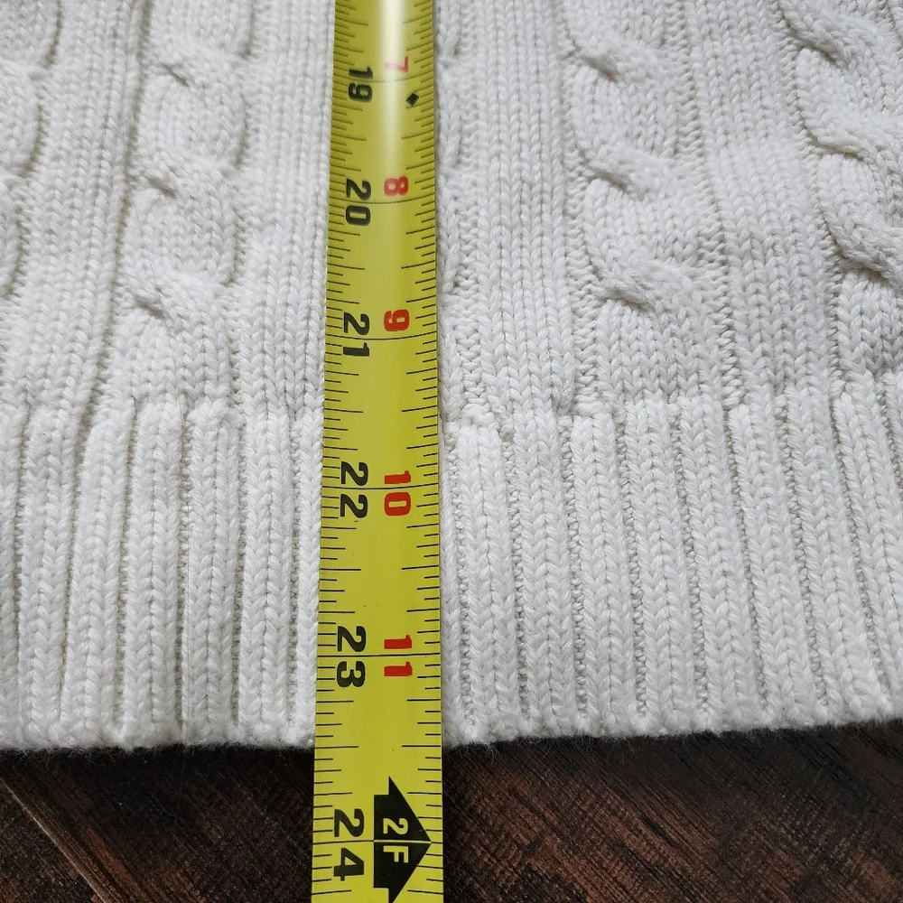 L.L. Bean Women's Cable Knit Sweater - Cream - Picture 7 of 11